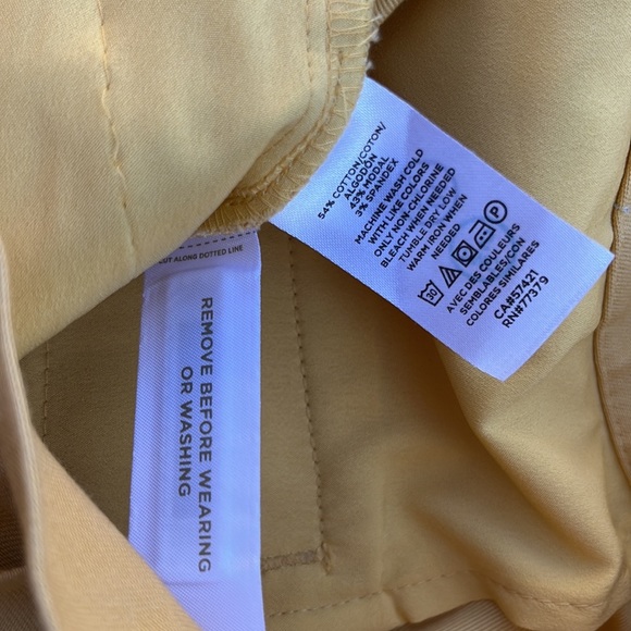 Ann Taylor Petite Mustard Belted Pocketed Pants, 4P - Picture 11 of 11